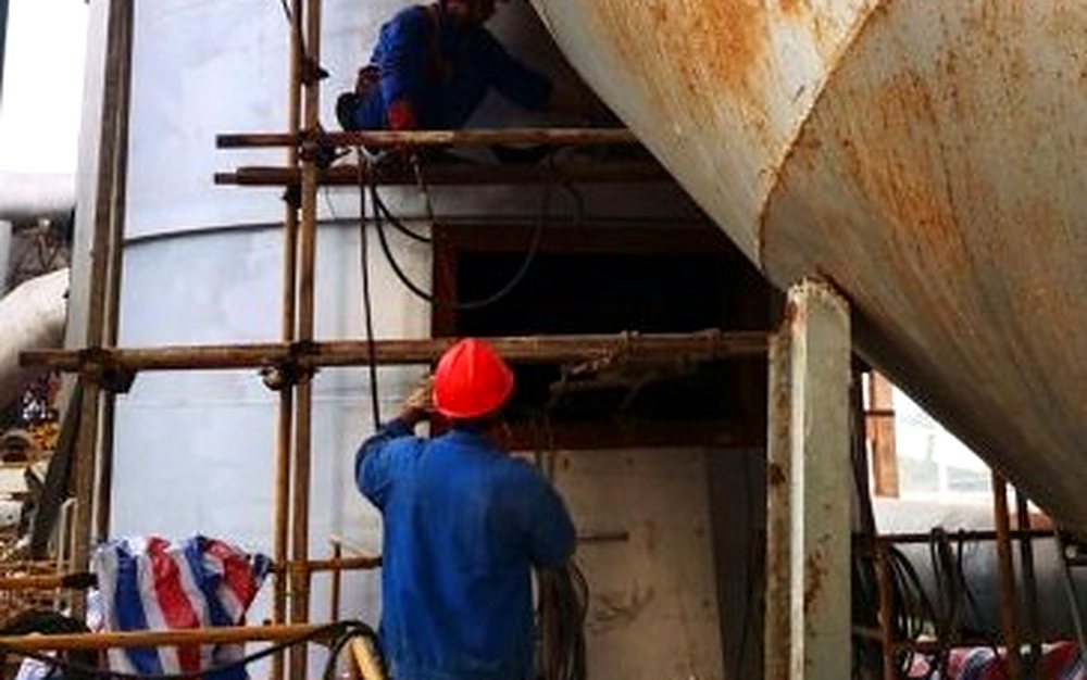 世界最大級のセメント工場での排煙現場実証